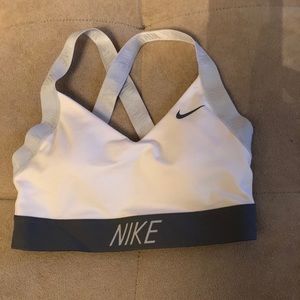 white sports bra